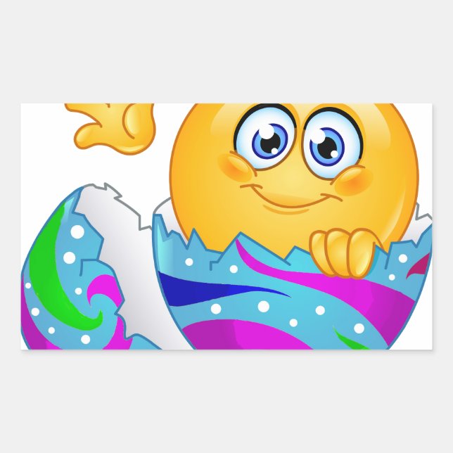 Easter egg Emoji Rectangular Sticker (Front)