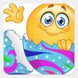 Easter egg Emoji Square Sticker