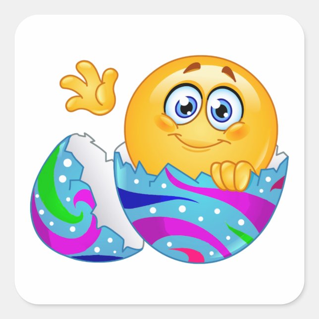 Easter egg Emoji Square Sticker (Front)