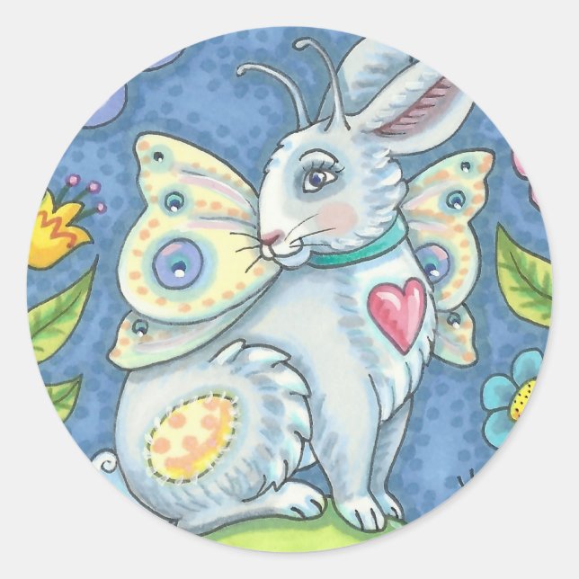 EASTER EGG FAIRY,  FANTASY RABBIT STICKERS Sheet (Front)