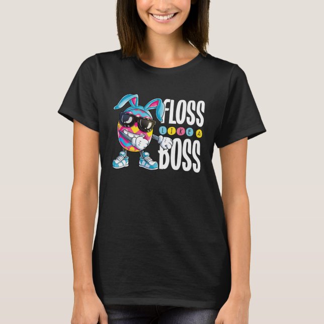 Easter Egg Floss Like A Boss Boys Girls Hunter Hun T-Shirt (Front)