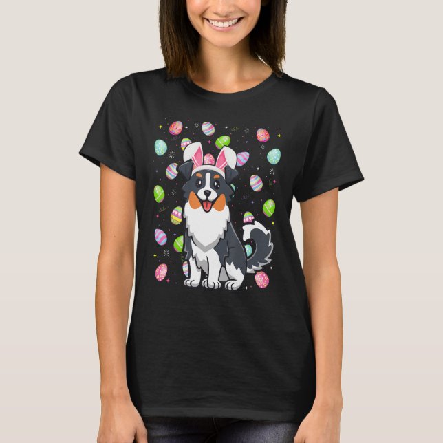 Easter Egg   Funny Australian Shepherd Dog Easter  T-Shirt (Front)