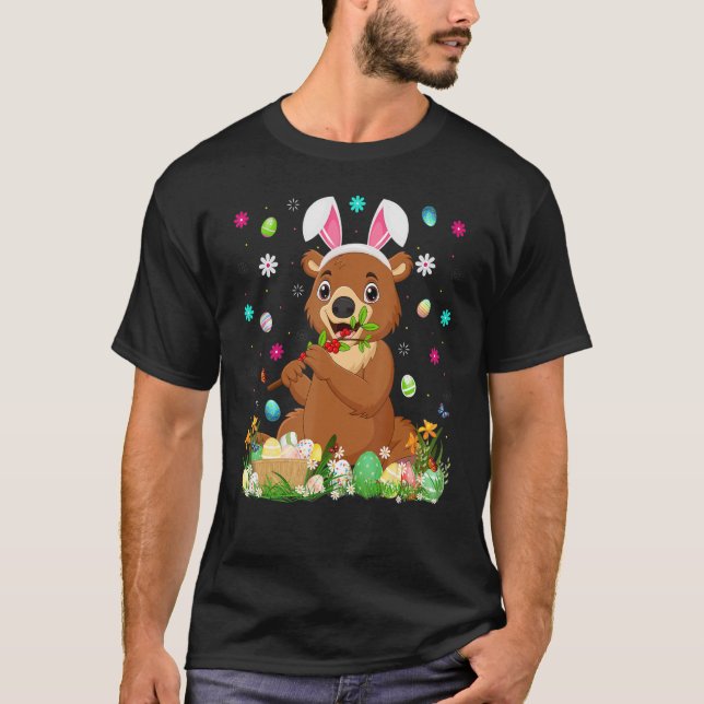Easter Egg   Funny Bear Easter Sunday T-Shirt (Front)