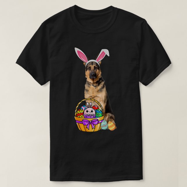 Easter Egg Funny German Shepherd Easter Premium  T-Shirt (Design Front)