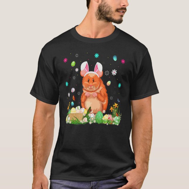 Easter Egg  Funny Hamster Easter Sunday T-Shirt (Front)
