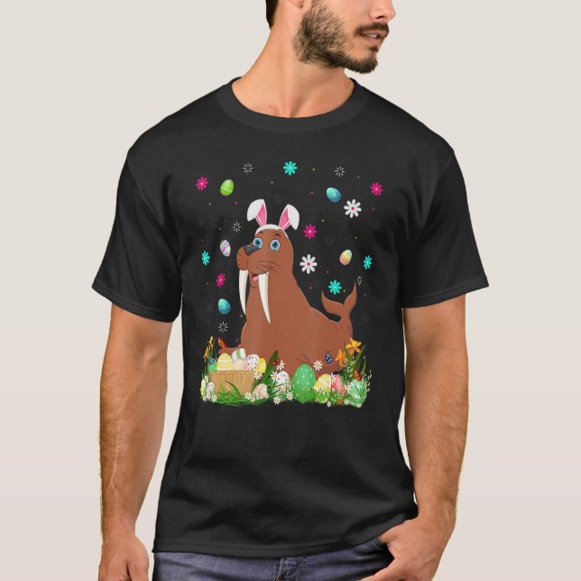 Easter Egg   Funny Walrus Easter Sunday T-Shirt (Front)