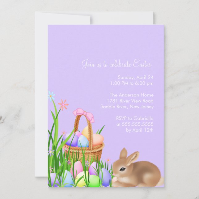 Easter Egg Garden Easter Dinner Party Invitation (Front)