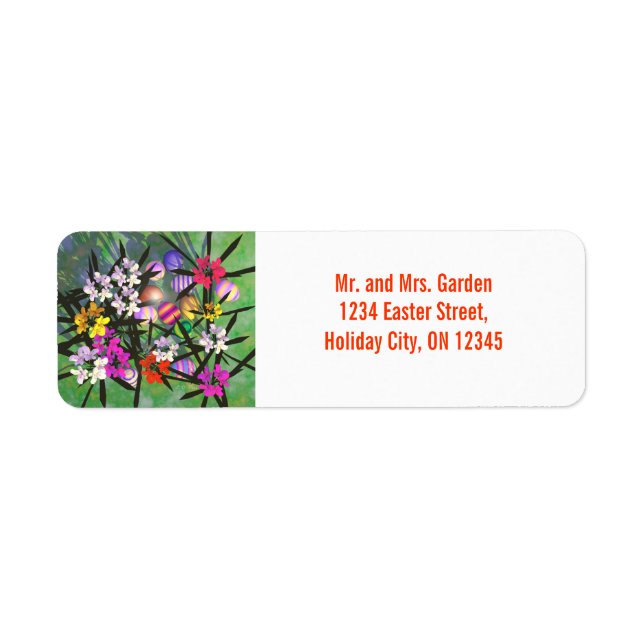 Easter Egg Garden Return Address Label (Front)