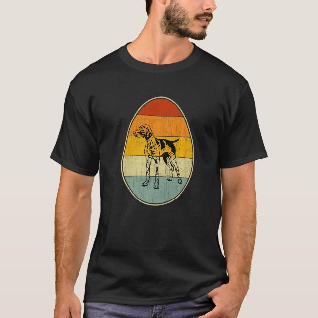 Easter Egg Graphic Easter Day German Shorthaired P T-Shirt (Front)