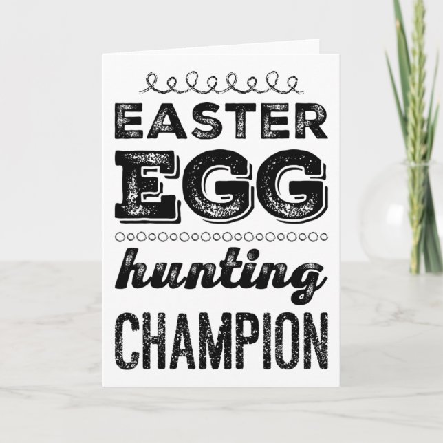 Easter Egg Hero Easter Egg Hunting Champion Easter Card (Front)