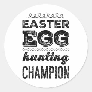Easter Egg Hero Easter Egg Hunting Champion Easter Classic Round Sticker