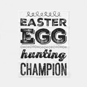 Easter Egg Hero Easter Egg Hunting Champion Easter Fleece Blanket