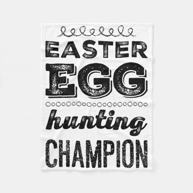 Easter Egg Hero Easter Egg Hunting Champion Easter Fleece Blanket (Front)