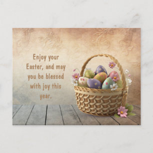 Easter egg holiday postcard