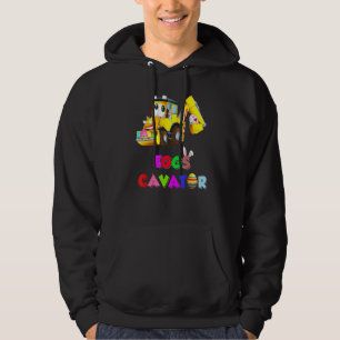 Easter Egg Hun For Kids Excavator Toddler Boy Hoodie