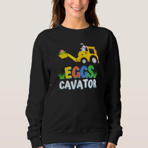 Easter Egg Hun For Kids Funny Excavator Toddler Bo Sweatshirt