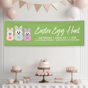 Easter Egg Hunt Advertisement - Cute Bunny Rabbits Banner