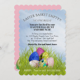 Easter Egg Hunt and Brunch Floral Photography Invitation