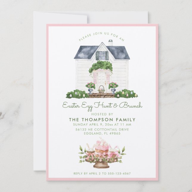 Easter Egg Hunt and Brunch Invitation (Front)