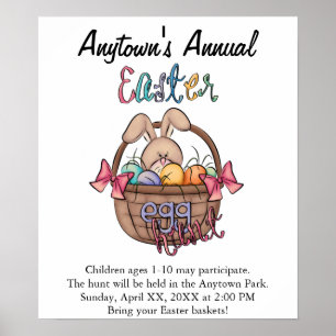 Easter Egg Hunt Announcement Advertisement Poster