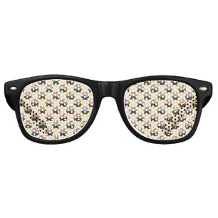 Easter Egg Hunt Basket w Pastel Eggs Pattern Retro Sunglasses