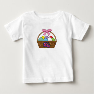 Easter Egg Hunt Basket with Pastel Eggs Baby T-Shirt