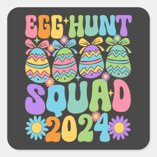 Easter Egg Hunt - Birds Square Sticker (Front)