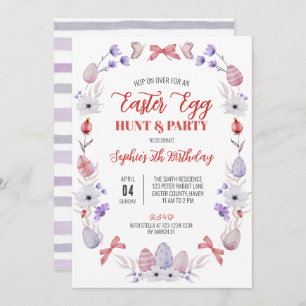 Easter Egg Hunt Birthday Party Invitation