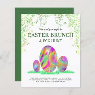 Easter Egg Hunt Brunch Watercolor modern budget