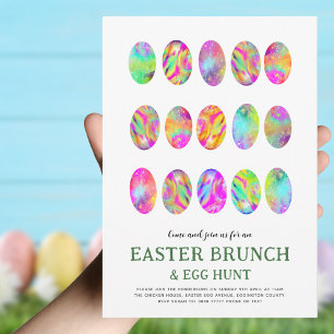 Easter Egg Hunt Brunch Watercolor modern Invitation