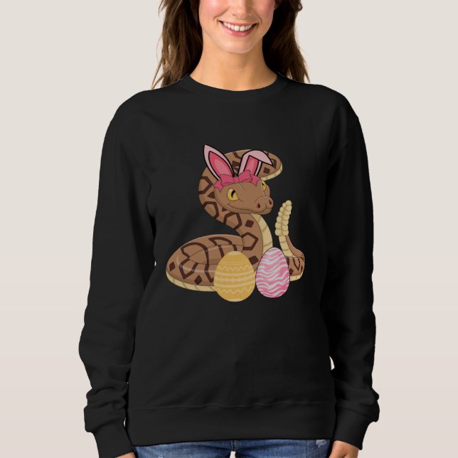 Easter Egg Hunt Bunny Ear Ball Python Easter Day 2 Sweatshirt (Front)