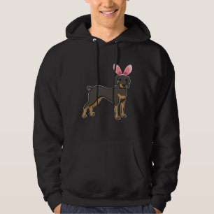 Easter Egg Hunt Bunny Ear Doberman Easter Day 2023 Hoodie