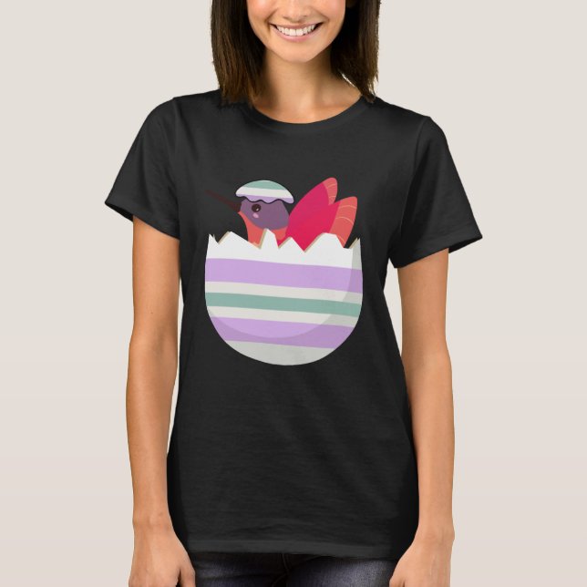 Easter Egg Hunt Bunny Ear Hummingbird Easter Day 2 T-Shirt (Front)