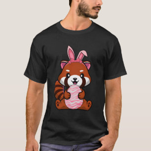 Easter Egg Hunt Bunny Ear Red Panda Easter Day 202 T-Shirt