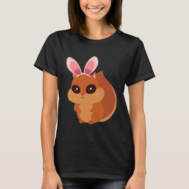 Easter Egg Hunt Bunny Ear Squirrel Easter Day 2023 T-Shirt (Front)