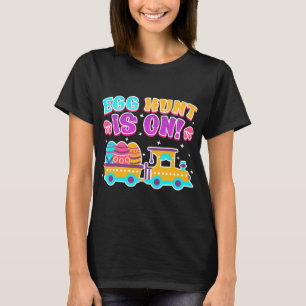 Easter Egg Hunt Bunny Funny Train Easter Boys Todd T-Shirt
