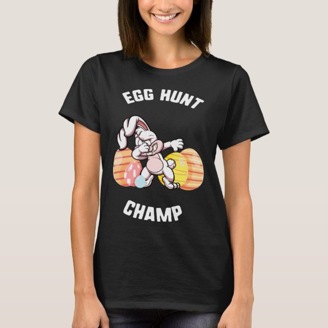 Easter Egg Hunt Champ Dabbing Bunny Candy kids  Sp T-Shirt (Front)