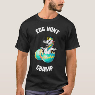 Easter Egg Hunt Champ Unicorn Egg Bunny kids Spri T-Shirt