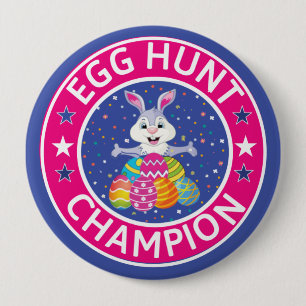 Easter Egg Hunt Champion   10 Cm Round Badge