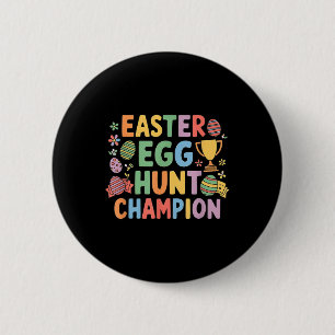 Easter Egg Hunt Champion Funny Easter Bunny 6 Cm Round Badge