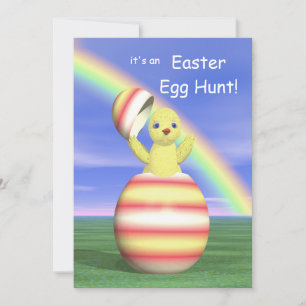 Easter Egg Hunt Chicken Pop-up Invitation