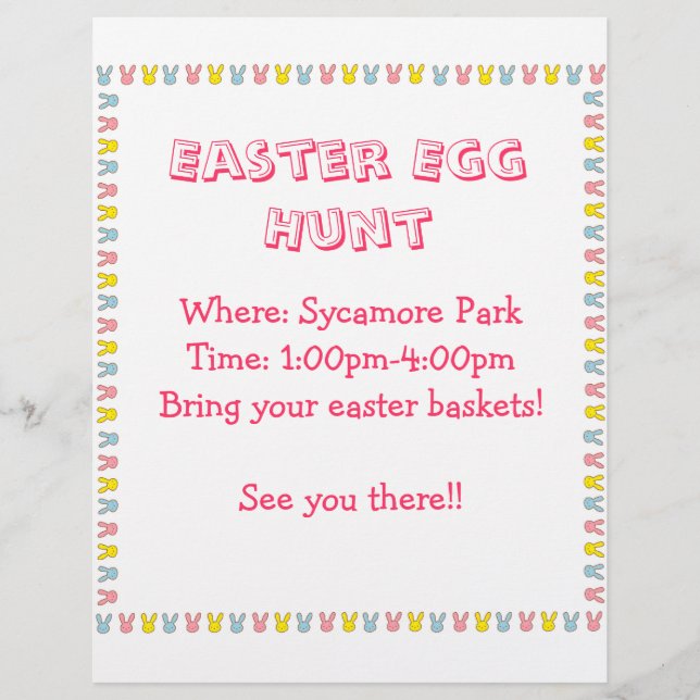 Easter Egg Hunt Flyer (Front)