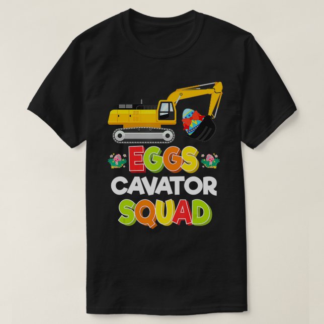 Easter Egg Hunt  for Kids Funny EggsCavator Squad  T-Shirt (Design Front)
