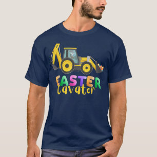 Easter Egg Hunt Funny EggsCavator Bunny Driving Tr T-Shirt