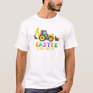 Easter Egg Hunt Funny Eggscavator Bunny Driving Tr T-Shirt