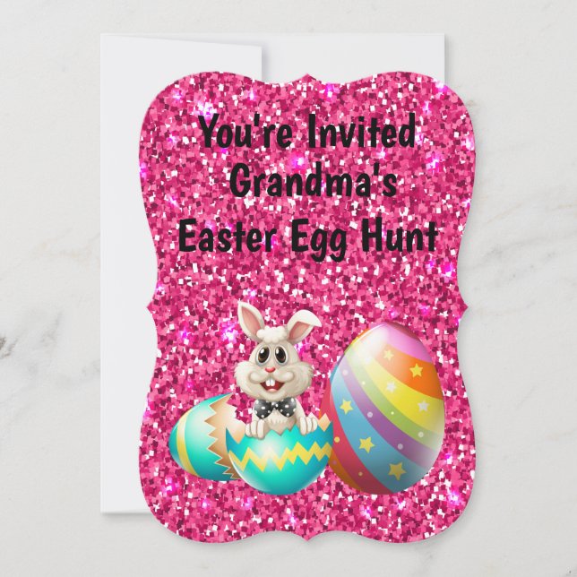 Easter Egg Hunt, grandma house Funny gift Invitation (Front)