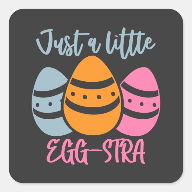 Easter Egg Hunt. Hare Square Sticker (Front)