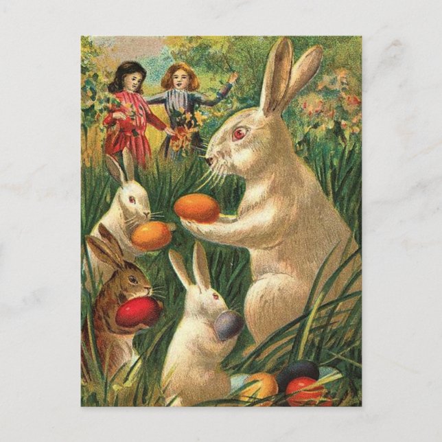 Easter Egg Hunt Holiday Postcard (Front)