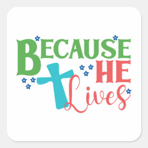 Easter Egg Hunt! Holy Square Sticker