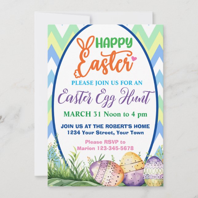 Easter Egg Hunt Invitation (Front)
